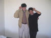 Ken (Red) and Vonda (Bugs) styling their little cutie caps Il.State Ty2009.jpg (32942 bytes)