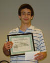 Alex Holmes with certificate and cash prize envelope 35.jpg (87816 bytes)