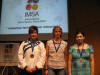 WMSG Lille 2012 Lady Checkers Medalists Erika  Rosso (Italy) - 3rd,  Nadya Chijevskayav (Ukraine) - 1st, Amangul Berdiyeva (Turkmenistan) - 2nd .jpg (209190 bytes)