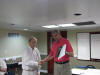 Dr Shuffett accepts Lifetime plaque - Frank Davis presents Dr. Shuffett his lifetime achievement plaque - 11Southern.jpg (65479 bytes)