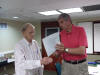 Frank Davis presents Dr. Shuffett his lifetime achievement plaque - 11Southern.jpg (80872 bytes)