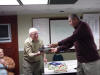 Frank Davis, President of TCA presents Hugh Burton a plaque as Tournament Honoree.jpg (94117 bytes)