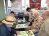 l-r, f-b Bill Stanley vs James Atkins, Morris Auman vs Grover Minor, Teal Stanley vs Bill McClintock, Joe McClellan watching.jpg (101633 bytes)